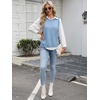 image:imageANRABESS Womens Sweater Vest Summer Sleeveless Crewneck Ribbed Knit Side Button Loose Pullover Tank Tops 2026 Fall OutfitsLight Blue