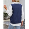 image:imageANRABESS Womens Sweater Vest Summer Sleeveless Crewneck Ribbed Knit Side Button Loose Pullover Tank Tops 2026 Fall OutfitsNavy Blue