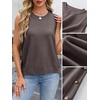 image:imageANRABESS Womens Sweater Vest Summer Sleeveless Crewneck Ribbed Knit Side Button Loose Pullover Tank Tops 2026 Fall OutfitsNutmeg