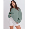 image:imageANRABESS Womens Sweatshirts Crewneck Fleece Oversized Pullover Sweater Spring Winter Cute Tops Teen Girls Preppy Clothes 2026Sage Green