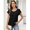 image:imageANRABESS Womens T Shirts Pleated amp Short Sleeve Summer Tops Business Casual Dressy Blouses 2026 Cute Fashion ClothesBlack