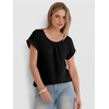 image:imageANRABESS Womens T Shirts Pleated amp Short Sleeve Summer Tops Business Casual Dressy Blouses 2026 Cute Fashion ClothesBlack