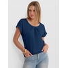 image:imageANRABESS Womens T Shirts Pleated amp Short Sleeve Summer Tops Business Casual Dressy Blouses 2026 Cute Fashion ClothesBlue
