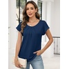 image:imageANRABESS Womens T Shirts Pleated amp Short Sleeve Summer Tops Business Casual Dressy Blouses 2026 Cute Fashion ClothesBlue