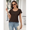 image:imageANRABESS Womens T Shirts Pleated amp Short Sleeve Summer Tops Business Casual Dressy Blouses 2026 Cute Fashion ClothesBrown