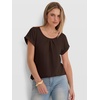 image:imageANRABESS Womens T Shirts Pleated amp Short Sleeve Summer Tops Business Casual Dressy Blouses 2026 Cute Fashion ClothesBrown