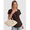 image:imageANRABESS Womens T Shirts Pleated amp Short Sleeve Summer Tops Business Casual Dressy Blouses 2026 Cute Fashion ClothesBrown