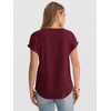 image:imageANRABESS Womens T Shirts Pleated amp Short Sleeve Summer Tops Business Casual Dressy Blouses 2026 Cute Fashion ClothesBurgundy