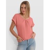 image:imageANRABESS Womens T Shirts Pleated amp Short Sleeve Summer Tops Business Casual Dressy Blouses 2026 Cute Fashion ClothesCoral Pink