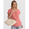 image:imageANRABESS Womens T Shirts Pleated amp Short Sleeve Summer Tops Business Casual Dressy Blouses 2026 Cute Fashion ClothesCoral Pink