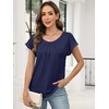 image:imageANRABESS Womens T Shirts Pleated amp Short Sleeve Summer Tops Business Casual Dressy Blouses 2026 Cute Fashion ClothesDeep Royal Blue