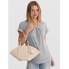 image:imageANRABESS Womens T Shirts Pleated amp Short Sleeve Summer Tops Business Casual Dressy Blouses 2026 Cute Fashion ClothesGrey