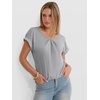 image:imageANRABESS Womens T Shirts Pleated amp Short Sleeve Summer Tops Business Casual Dressy Blouses 2026 Cute Fashion ClothesGrey