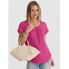 image:imageANRABESS Womens T Shirts Pleated amp Short Sleeve Summer Tops Business Casual Dressy Blouses 2026 Cute Fashion ClothesHot Pink