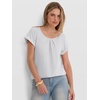 image:imageANRABESS Womens T Shirts Pleated amp Short Sleeve Summer Tops Business Casual Dressy Blouses 2026 Cute Fashion ClothesWhite