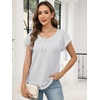 image:imageANRABESS Womens T Shirts Pleated amp Short Sleeve Summer Tops Business Casual Dressy Blouses 2026 Cute Fashion ClothesWhite