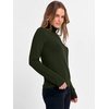 image:imageANRABESS Womens Turtleneck Long Sleeve Sweater Tops Casual Soft Knit Fit Lightweight Basic Pullover 2026 Fall Work OutfitsArmy Green