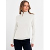 image:imageANRABESS Womens Turtleneck Long Sleeve Sweater Tops Casual Soft Knit Fit Lightweight Basic Pullover 2026 Fall Work OutfitsCream White