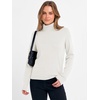 image:imageANRABESS Womens Turtleneck Long Sleeve Sweater Tops Casual Soft Knit Fit Lightweight Basic Pullover 2026 Fall Work OutfitsCream White