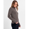 image:imageANRABESS Womens Turtleneck Long Sleeve Sweater Tops Casual Soft Knit Fit Lightweight Basic Pullover 2026 Fall Work OutfitsDark Taupe
