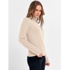 image:imageANRABESS Womens Turtleneck Long Sleeve Sweater Tops Casual Soft Knit Fit Lightweight Basic Pullover 2026 Fall Work OutfitsParchment