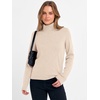 image:imageANRABESS Womens Turtleneck Long Sleeve Sweater Tops Casual Soft Knit Fit Lightweight Basic Pullover 2026 Fall Work OutfitsParchment