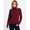 image:imageANRABESS Womens Turtleneck Long Sleeve Sweater Tops Casual Soft Knit Fit Lightweight Basic Pullover 2026 Fall Work OutfitsWine Red