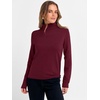 image:imageANRABESS Womens Turtleneck Long Sleeve Sweater Tops Casual Soft Knit Fit Lightweight Basic Pullover 2026 Fall Work OutfitsWine Red