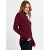 image:imageANRABESS Womens Turtleneck Long Sleeve Sweater Tops Casual Soft Knit Fit Lightweight Basic Pullover 2026 Fall Work OutfitsWine Red
