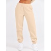 image:imageANRABESS Womens Two Piece Outfits Sweatsuit Lounge Set Long Sleeve Crewneck Sweatshirt Jogger Pants Tracksuit 2026 Fall SetsBeige