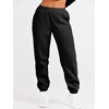 image:imageANRABESS Womens Two Piece Outfits Sweatsuit Lounge Set Long Sleeve Crewneck Sweatshirt Jogger Pants Tracksuit 2026 Fall SetsBlack