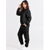 image:imageANRABESS Womens Two Piece Outfits Sweatsuit Lounge Set Long Sleeve Crewneck Sweatshirt Jogger Pants Tracksuit 2026 Fall SetsBlack