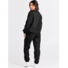 image:imageANRABESS Womens Two Piece Outfits Sweatsuit Lounge Set Long Sleeve Crewneck Sweatshirt Jogger Pants Tracksuit 2026 Fall SetsBlack