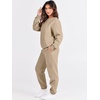 image:imageANRABESS Womens Two Piece Outfits Sweatsuit Lounge Set Long Sleeve Crewneck Sweatshirt Jogger Pants Tracksuit 2026 Fall SetsBrown