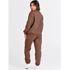 image:imageANRABESS Womens Two Piece Outfits Sweatsuit Lounge Set Long Sleeve Crewneck Sweatshirt Jogger Pants Tracksuit 2026 Fall SetsCoffee