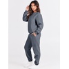 image:imageANRABESS Womens Two Piece Outfits Sweatsuit Lounge Set Long Sleeve Crewneck Sweatshirt Jogger Pants Tracksuit 2026 Fall SetsDark Grey