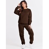 image:imageANRABESS Womens Two Piece Outfits Sweatsuit Lounge Set Long Sleeve Crewneck Sweatshirt Jogger Pants Tracksuit 2026 Fall SetsDrek Coffee