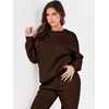image:imageANRABESS Womens Two Piece Outfits Sweatsuit Lounge Set Long Sleeve Crewneck Sweatshirt Jogger Pants Tracksuit 2026 Fall SetsDrek Coffee