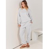 image:imageANRABESS Womens Two Piece Outfits Sweatsuit Lounge Set Long Sleeve Crewneck Sweatshirt Jogger Pants Tracksuit 2026 Fall SetsGrey