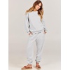 image:imageANRABESS Womens Two Piece Outfits Sweatsuit Lounge Set Long Sleeve Crewneck Sweatshirt Jogger Pants Tracksuit 2026 Fall SetsGrey