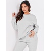 image:imageANRABESS Womens Two Piece Outfits Sweatsuit Lounge Set Long Sleeve Crewneck Sweatshirt Jogger Pants Tracksuit 2026 Fall SetsGrey