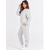 image:imageANRABESS Womens Two Piece Outfits Sweatsuit Lounge Set Long Sleeve Crewneck Sweatshirt Jogger Pants Tracksuit 2026 Fall SetsGrey