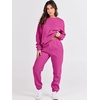 image:imageANRABESS Womens Two Piece Outfits Sweatsuit Lounge Set Long Sleeve Crewneck Sweatshirt Jogger Pants Tracksuit 2026 Fall SetsHot Pink
