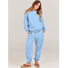 image:imageANRABESS Womens Two Piece Outfits Sweatsuit Lounge Set Long Sleeve Crewneck Sweatshirt Jogger Pants Tracksuit 2026 Fall SetsSky