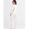 image:imageANRABESS Womens Two Piece Outfits Sweatsuit Lounge Set Long Sleeve Crewneck Sweatshirt Jogger Pants Tracksuit 2026 Fall SetsWhite