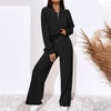 image:imageWomen 2 Piece Outfits Sweatsuit Set 2023 Fall Oversized Half Zip Sweatshirt Wide Leg Sweatpant Lounge Set Tracksuits