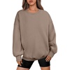 image:imageANRABESS Oversized Sweatshirt for Women Crewneck Y2K Hoodies Fleece Casual Comfy Pullover Top Fall Outfits Clothes 2026Light Brown