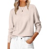 image:imageANRABESS Sweaters for Women 2026 Long Sleeve Crewneck Loose Fit Lightweight Knit Basic Fall Sweater OutfitsAlmond