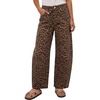 image:imageANRABESS Womens Barrel Jeans Mid Rise Wide Leg Denim Pants Casual Baggy Relaxed Fit Y2K Streetwear Boyfriend Ankle LengthLeopard