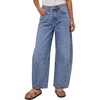 image:imageANRABESS Womens Barrel Jeans Mid Rise Wide Leg Denim Pants Casual Baggy Relaxed Fit Y2K Streetwear Boyfriend Ankle LengthLight Blue